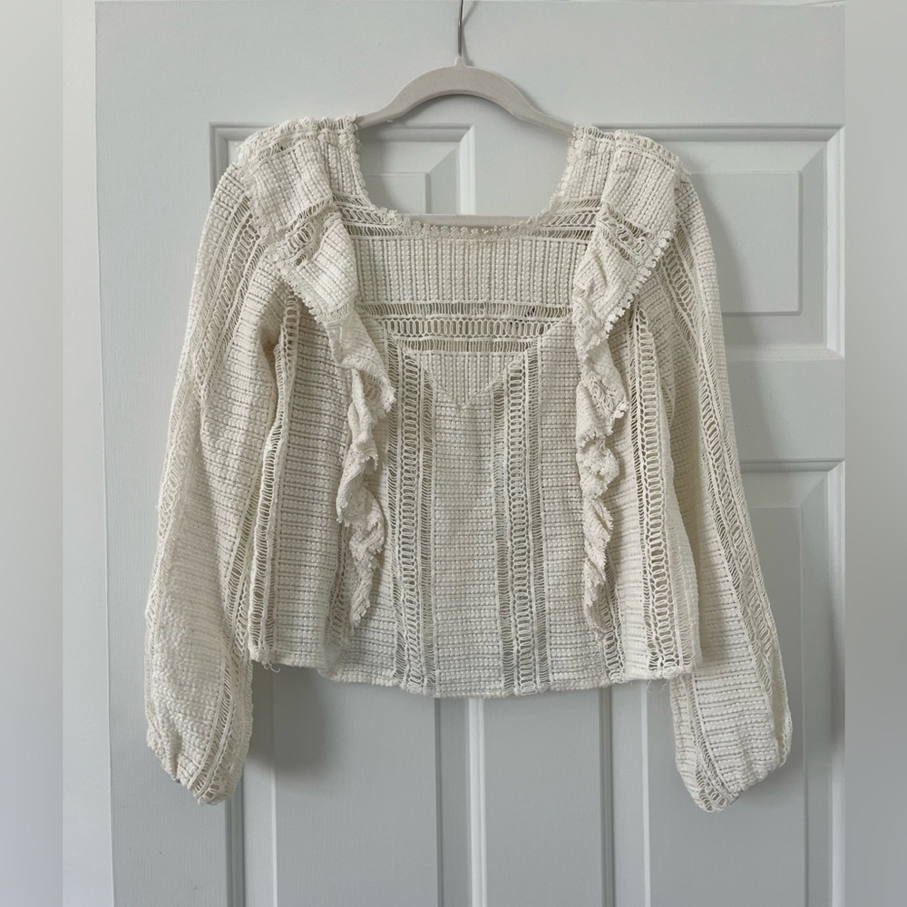 Sezane crochet top